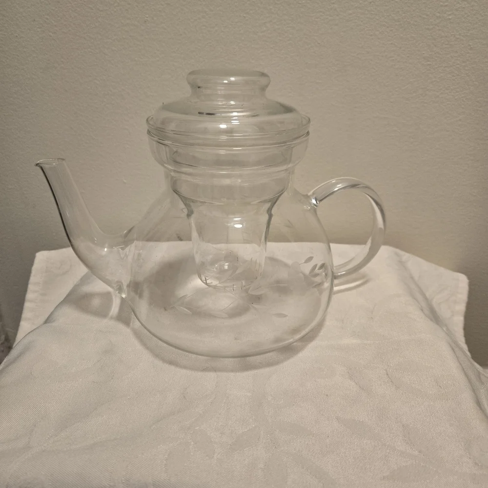 Vintage Princess House Heritage Glass  Teapot With Infuser